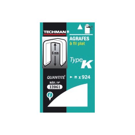 6 mm Klammern - Typ K TECHMAN