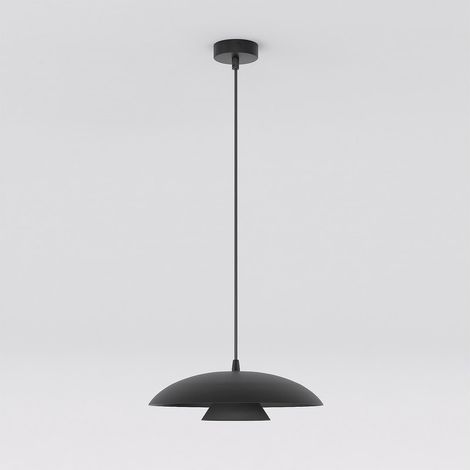 Lampada a sospensione Babel in acciaio nero opaco (1/5)
