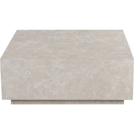 Table basse Carrée en Marbre 90 cmx90 cm - Beige - LIPANI