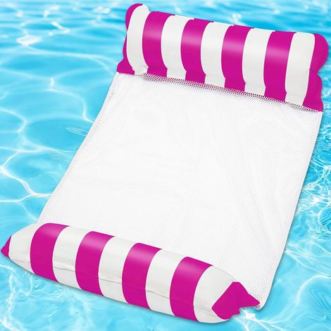 matelas gonflables pour piscine – 120 x 70 cm – PVC durable– Utilisation comme hamac ou chaise longue-rouge (1/3)