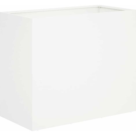 Maison Exclusive - Cache-pot de jardin Blanc 60 x 30 x 50 cm Acier laminé à froid (1/5)