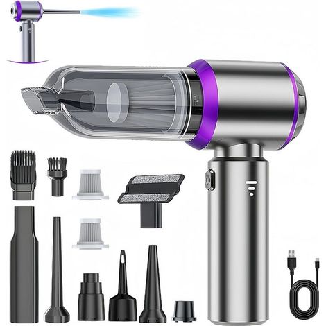 aspirateur sans fil 3 en 1 aspiration soufflage gonflage 19000pa moteur sans balais