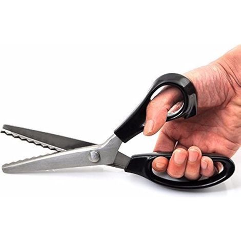 Ciseaux cranteurs dentelé à bords festonnés, ciseaux de couture en acier inoxydable avec manche ergonomique, 22,9 cm Serrated (5mm) (1/5)