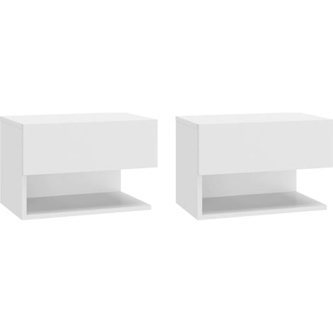 Wall-mounted Bedside Cabinets 2 pcs White vidaXL