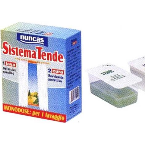 Kit de lavado de visillos y cortinas blancas 2 en 1 - Nuncas