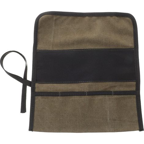 À Outils en Toile Pochette Enroulable Organisateur De Clé avec Poches Ciseaux À Bois Marteaux Gouges Outils De pour Mécanicien Charpentier Électricien