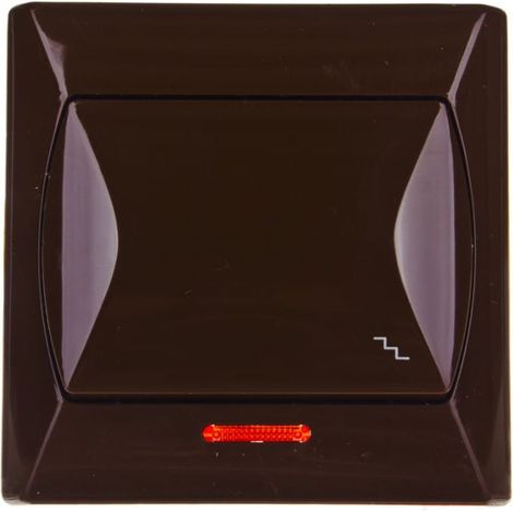 Interrupteur d'escalier décoratif avec éclairage, marron ŁP-3AS/24