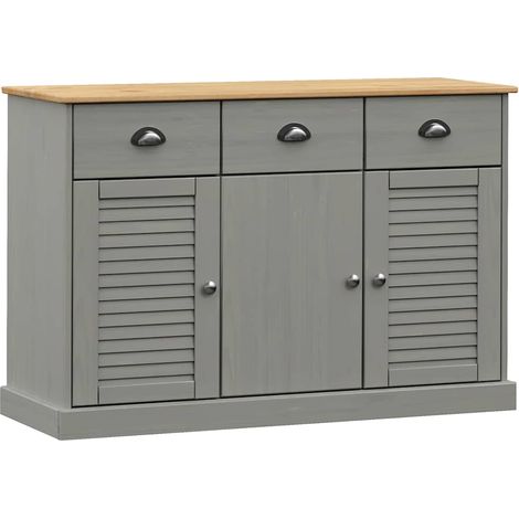 Sideboard/Anrichte/Buffet mit Schubladen VIGO 113x40x75 cm Massivholz Kiefer LXWW573275 (1/5)