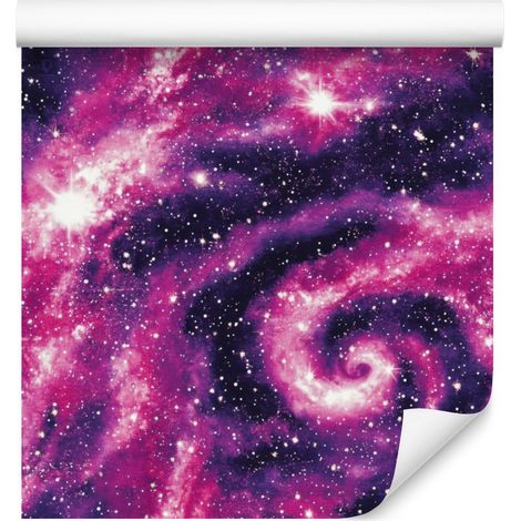 Papier peint aquarelle galaxie violet, pourpre et indigo 50x1000 cm (1/5)