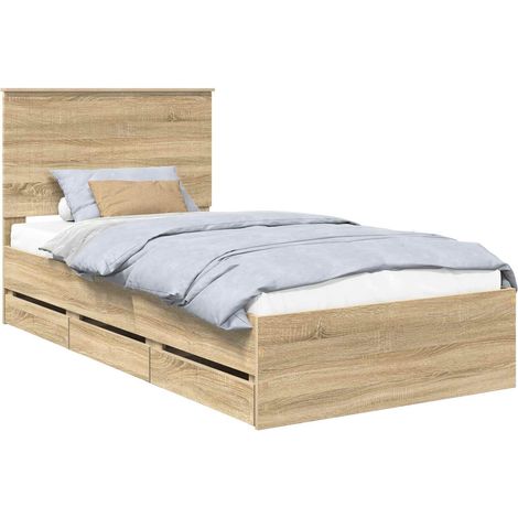 Maison Exclusive - Estructura de cama Roble Sonoma 100 x 200 cm M (1/5)