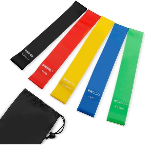 Bandes de résistance pour l'entraînement, bandes élastiques d'exercice pour physiothérapie, kit de démarrage yoga avec bandes élastiques pour fessiers, jambes, bandes de flexibilité Pilates