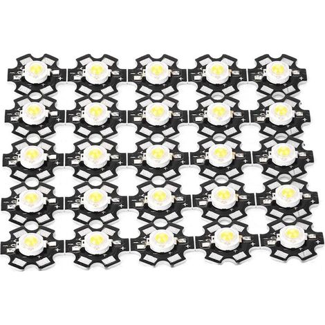 Source de lumière LED à puce intégrée, haute luminosité, ampoule de projecteur à perles, chaude 3000-3200K, 25 pièces (1/5)