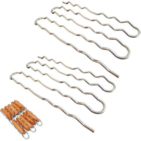 Set mit 2 Grillwursthaltern, Hundegrillrolle, gleichmäßiges Garen, freihändiger Halter für Camping und Grillen im Freien (1/5)