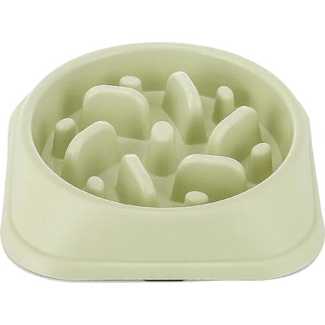 Gamelle Anti glouton Chien Gamelle d'alimentation Lente avec Base Antidérapante,Prolongez Le Temps d'alimentation pour Prévenir Diverses Maladies Causées par Une Alimentation Rapide (Vert)-Fei Yu (1/5)