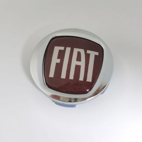 Cache-Moyeu 60mm - Capuchon de Moyeu pour Jante - Compatible Fiat Viaggio Ottimo - Kit 4 Pièces - Rouge (1/3)