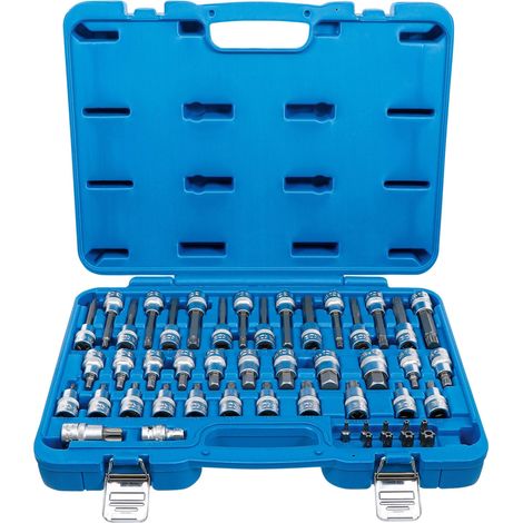 BGS Bit-Einsatz-Satz Antrieb Innenvierkant 12,5 mm (1/2"), Außensechskant 8 mm (5/16") 49tlg. - 5188 (1/4)