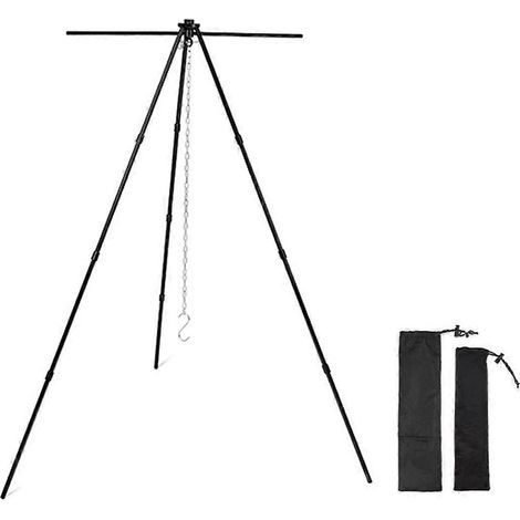 Support de rangement trépied en alliage d'aluminium noir pour extérieur --- (1/5)