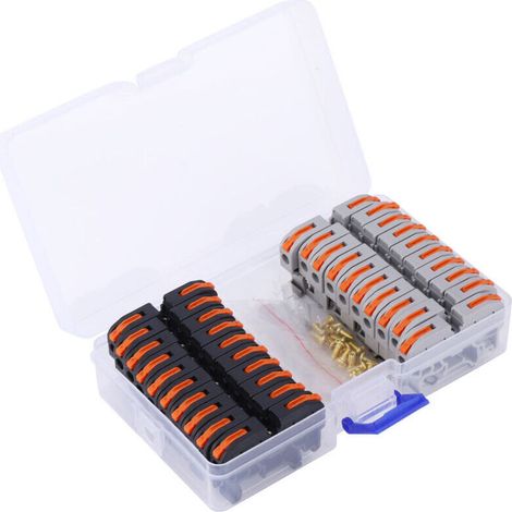 20 pièces bloc de jonction de connecteur de câblage compact 1128AWG PCT-211 conducteur de câblage universel pour rail DIN,DUBUNS (1/5)