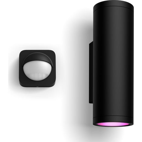 Philips Hue Appear Applique murale d'extérieur Up & Down (Noir) Lumière blanche et colorée - Incl. Détecteur de mouvement extérieur - White and Color Ambiance (1/5)