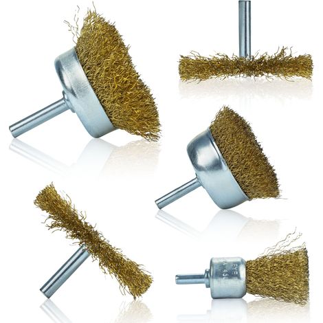 Satz Messingdrahtbürsten für einen Schraubendreher, 5-tlg. 6mm
