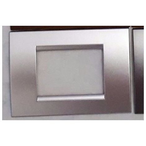 Trade Shop - ABS PLACCHETTE FÜR MATIX BTICINO COMPATIBILE 3 4 6 COLOR MODULEN -      Chrom