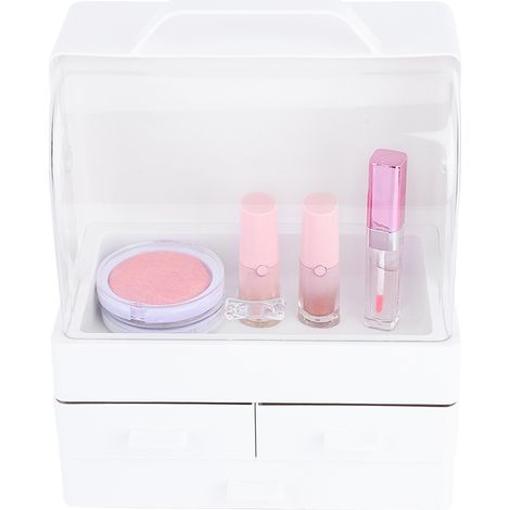 Boite De Rangement Pour Cosmetiques - Avec Tiroirs - Couverture Transparente Antipoussiere - 5 Compartiments - 1 Unite (1/5)