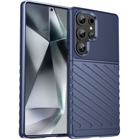 Custodia protettiva in silicone per Samsung Galaxy S25 Ultra Thunder Case - Blu (1/5)