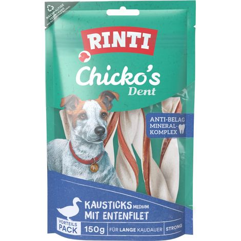 Rinti Hundesnacks Ente Chicko Dent Medium 150 g Snacks