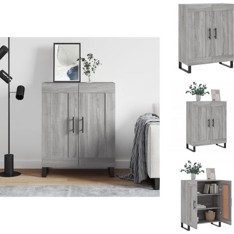 Sideboards - Living Sideboard Grau Sonoma 69,5x34x90 cm Holzwerkstoff (1/5)