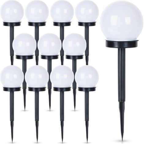 Solarbetriebene LED-Gartenleuchten, Einbau, 33,5 cm, 12 Stück. (1/5)