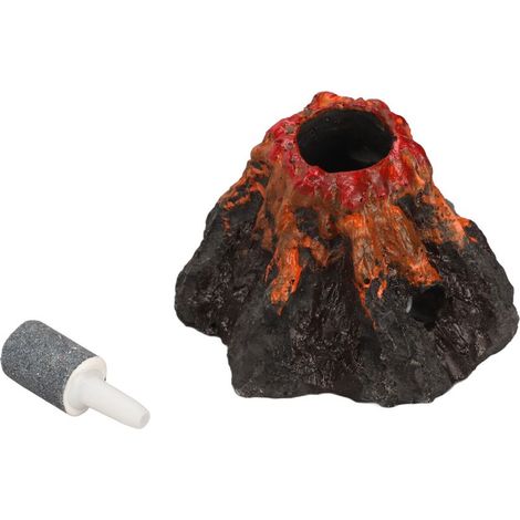 Simulation d'ornement de volcan d'aquarium, décoration réaliste en résine pour Aquarium, pierre à bulles (1/5)