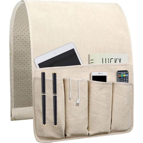 Rutschfester Organizer für Sofaarmlehnen mit 5 Taschen