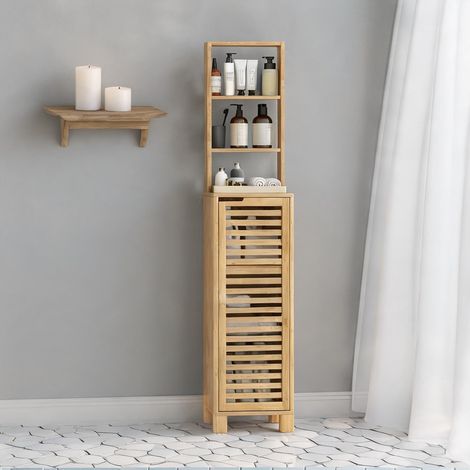 Armoire de rangement en bambou 34 x 30 x 170 cm (1/5)