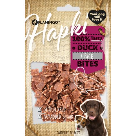 Friandise morceaux de canard Hapki  pour chien 85 g sans gluten - Flamingo (1/5)