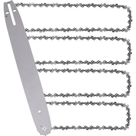 Tronçonneuse 16 pouces - Chaîne et guide-chaîne 57 maillons, jauge 1,3 mm, pas 3/8" LP, chaînes anti-recul 16" (4 chaînes + 1 guide) (1/5)