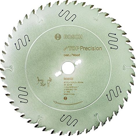 Bosch Kreissägeblatt Top Precision Best for Wood, 315 x 30 x 3,2 mm, 48 - 2608642119