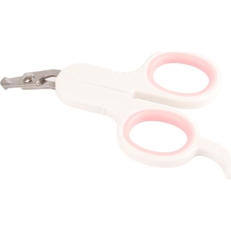 Krallenschere, geeignet für Haustiere (Katzen und Hunde), gebogener Kopf (rosa)