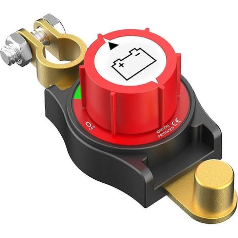 Interrupteur de déconnexion de la batterie (borne supérieure) 12 V, interrupteur de coupure de batterie (négatif marche/arrêt) 12-48 V (borne supérieure) (1/4)