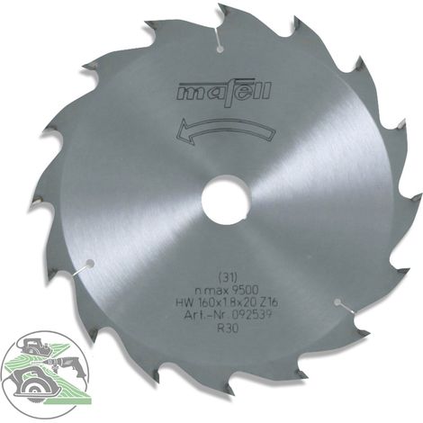 MAFELL Sägeblatt HM 160 x 1,2 1,8 x 20 Z16 WZ KSS 300 KSP 55 092539 . (1/2)