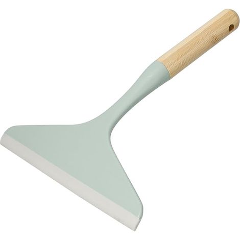 Glass & Window Squeegee – Bamboo Handle & Ultra Soft TPE Blade – Window Cleaner for Home, Bathroom, Window – 3 Assorted Colours (Green) (1/2)