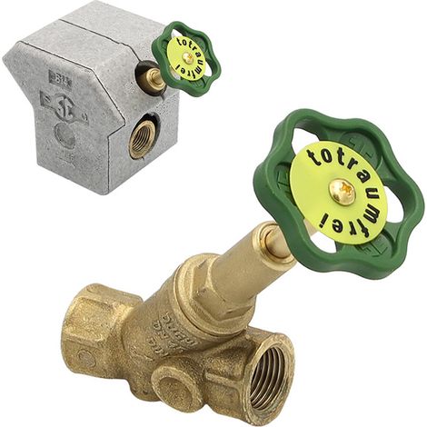 Freistromventil Muffenanschluss 1/2" mit Dämmschale (1/5)