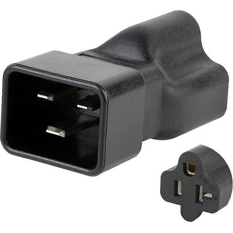 IEC320 C20 Stecker auf Nema 5-15/20R Buchse Adapter-Kaltstecker 3-polige Anschlüsse
