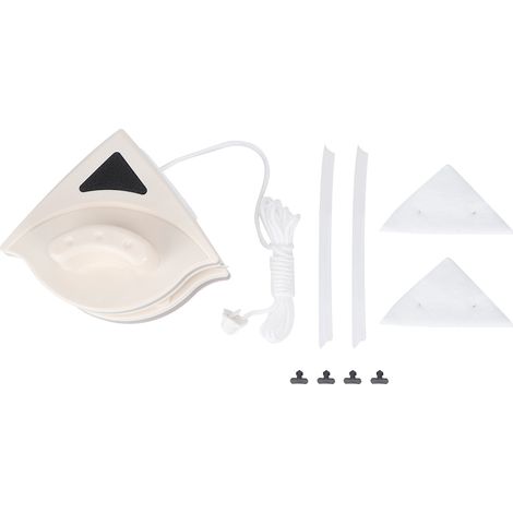Limpiacristales magnético doble cara, ajustable 3-26 mm con esponja integrada y diseño triangular para esquinas – Ideal para ventanas del hogar (1/5)