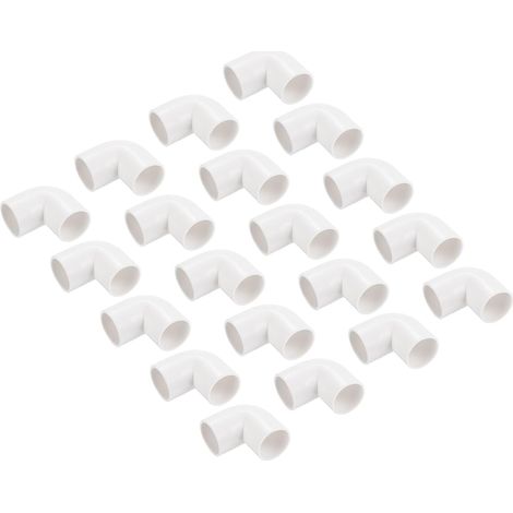 Raccord Coude 90° PVC - Lot de 30 - Blanc 16mm - Changement Direction Tuyau - Électricité Jardin Mobilier - Diamètre Intérieur 16 mm (1/5)