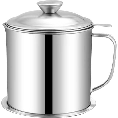 Récipient à Huile en Acier Inoxydable 1,3L avec Filtre, Grande Capacité pour Cuisine (1/5)