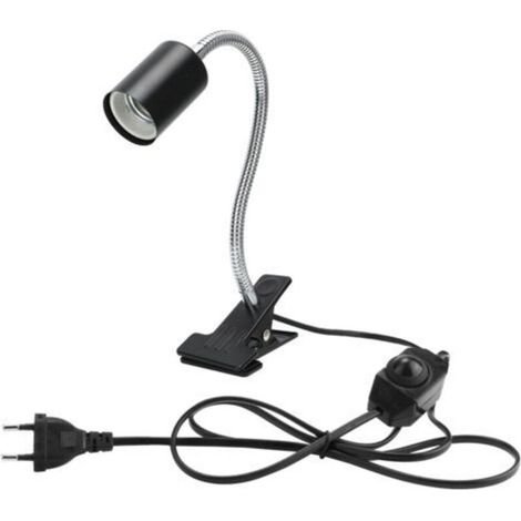 1 Support Lampadaire Reptile - Rotation 360° - Réglage Température - Pour Tortue Lézard Poisson - Hauteur 37 cm - Prise UE 220 V (1/5)