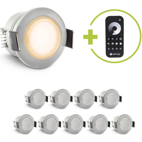 Einbaustrahler Mini Genova 3W 2700K IP65 - Farbe: acryl - Anzahl: 10x