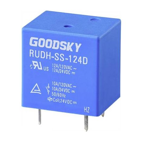 GoodSky RUDH-SS-124D Relais pour circuits imprimés 24 V/DC 12 A 1 inverseur (RT) 1 pc(s) Tray (1/3)
