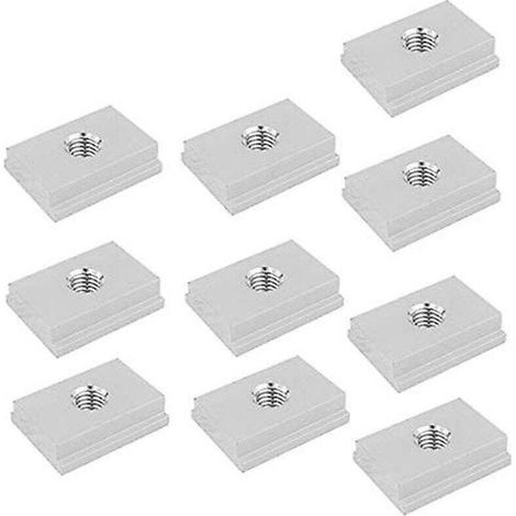 Écrou coulissant coulissant M8 t-track, écrou fendu en alliage pour outil de menuiserie, fixation à vis, 10 pièces (1/4)