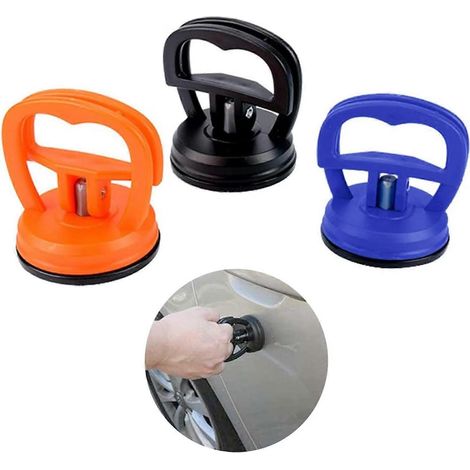 Ventouse de carrosserie, extracteur de bosses, kit de 3 pièces pour débosselage et réparation de carrosserie avec ventouses, pour poignées de fenêtre, portes, levage et déplacement d'objets (1/5)